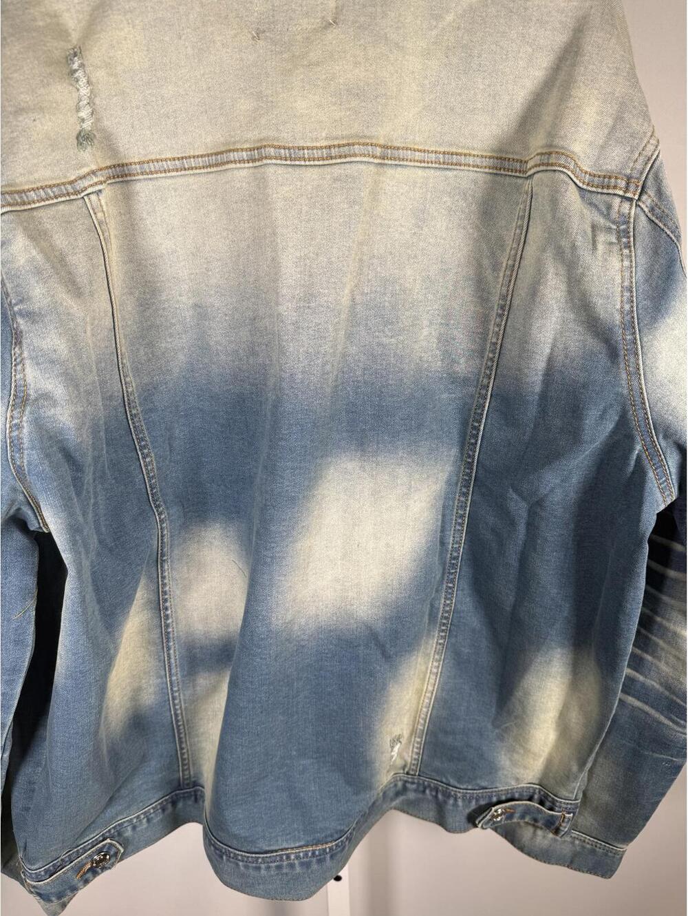 Rockstar Original Thrashed Distressed Denim Jacket Light Wash Men's XXL - Picture 7 of 7